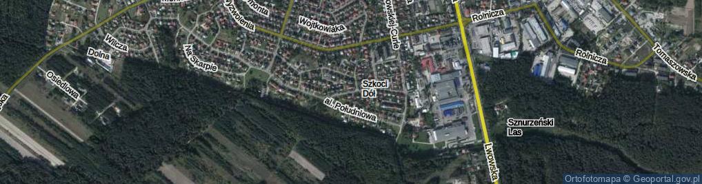 Zdjęcie satelitarne Płońskiego Henryka ul.